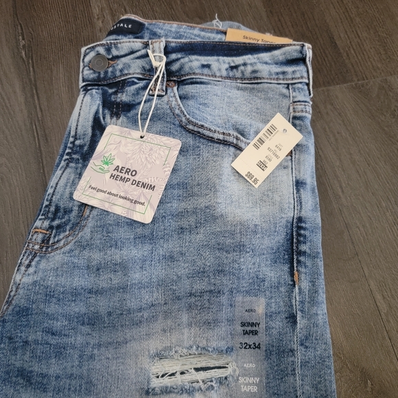 NEW...Aeropostale mens skinny taper jean R REAL ORIGINAL DEMIN stretch 34W/34L - Picture 14 of 15